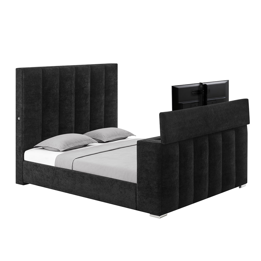 Serenity Upholstered Bed with Speakers