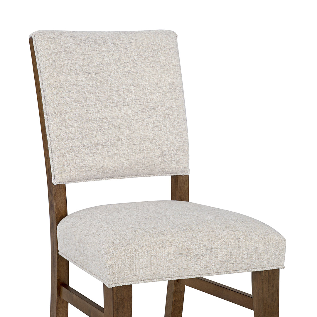 Apex Upholstered Chair from Holland House in Brown Veneer - Side view