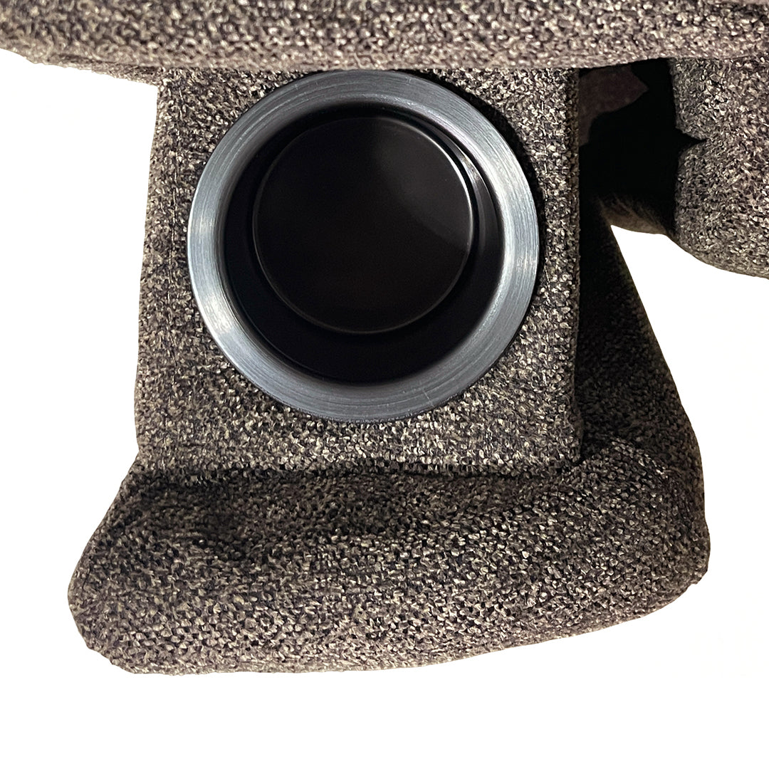 Sahara Power Glider Recliner from Cheers in Brown Performance Fabric with Cup Holders, Power Recline - Reclined position