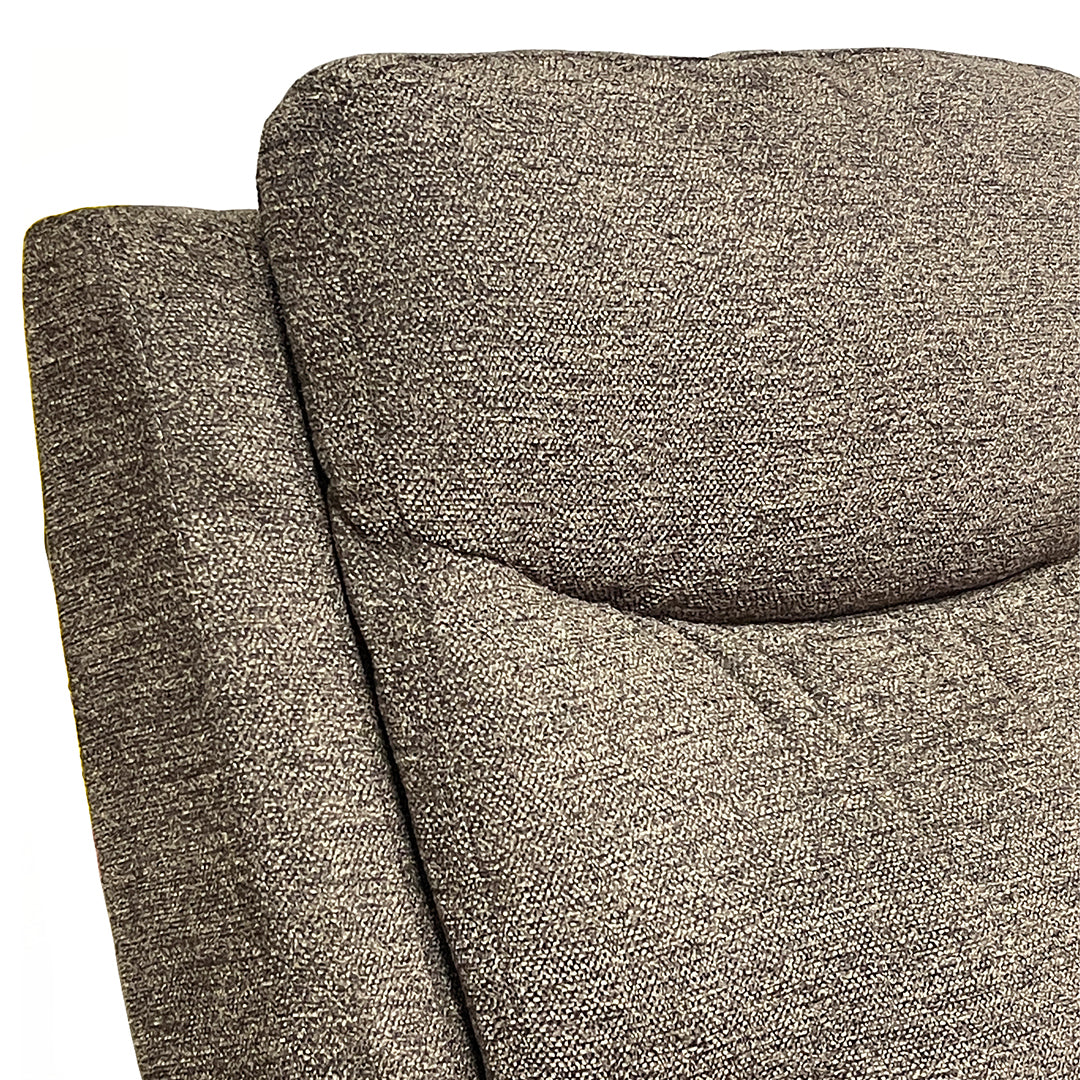 Sahara Power Reclining Sofa from Cheers in Brown Performance Fabric with Cup Holders, Power Recline - Reclined position