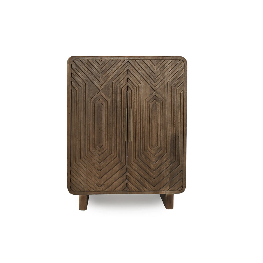 Holmes Mango Wood Artisan Bar Cabinet