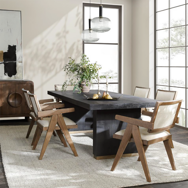 Lynx Dining Set (7pc) (Seats 6-8) from Classic Concept Classic Home in Black