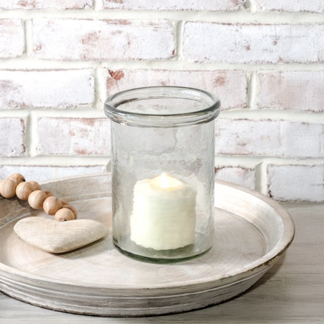 Hammered Glass Jar I