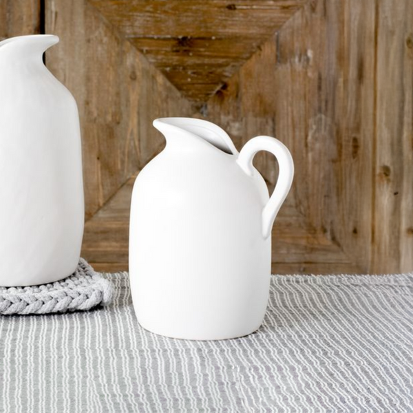 White Ceramic Pitcher