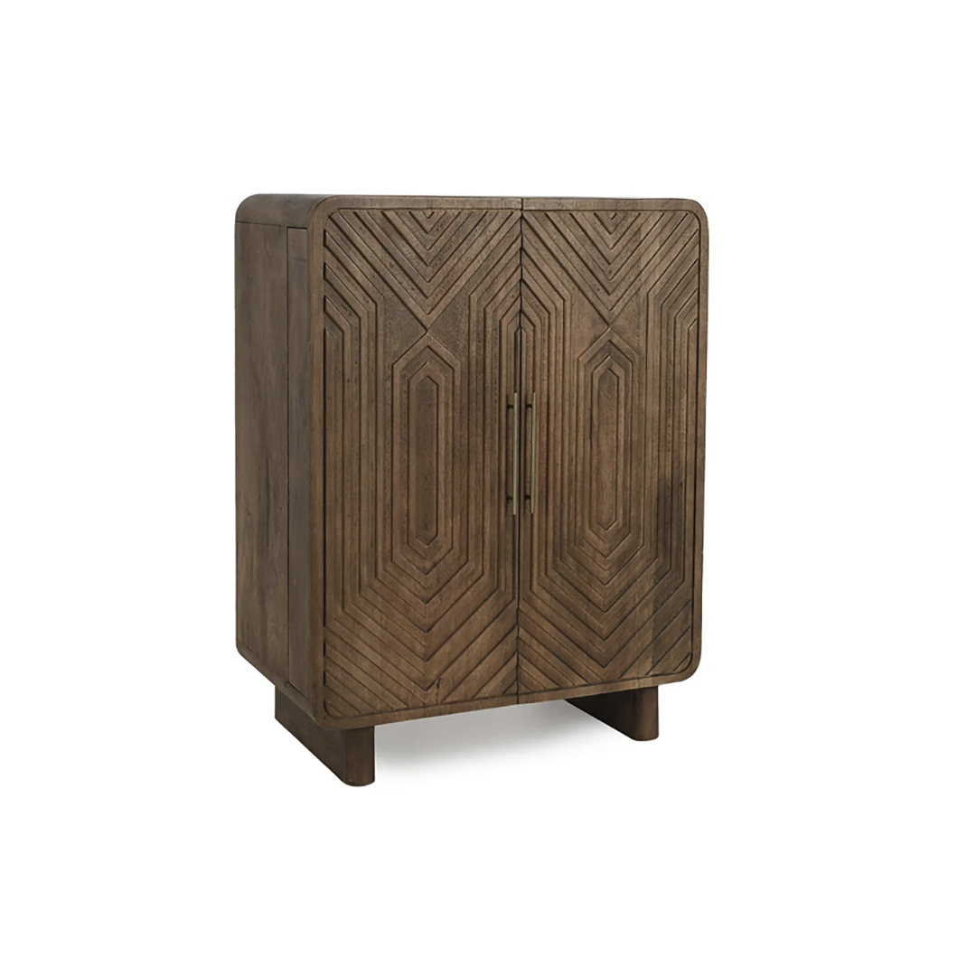 Mueble bar artesanal de madera de mango Holmes 