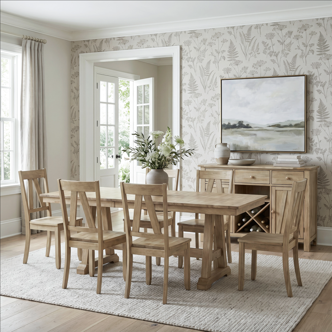 Lindsey Farm Dining Set (5pc) (Seats 6-8) from Liberty Furniture in Veneer - Alternate angle