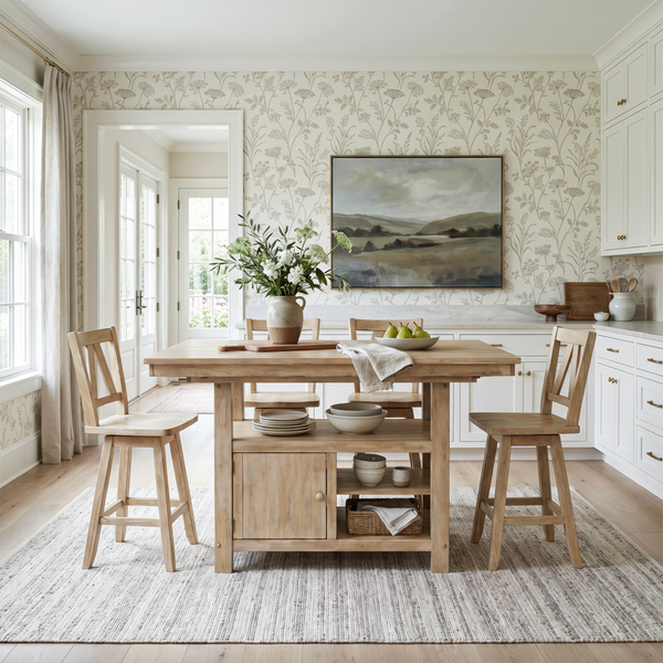 Lindsey Farm Counter Dining Set (5pc) (Seats 4-6) from Liberty Furniture in Veneer - Alternate angle