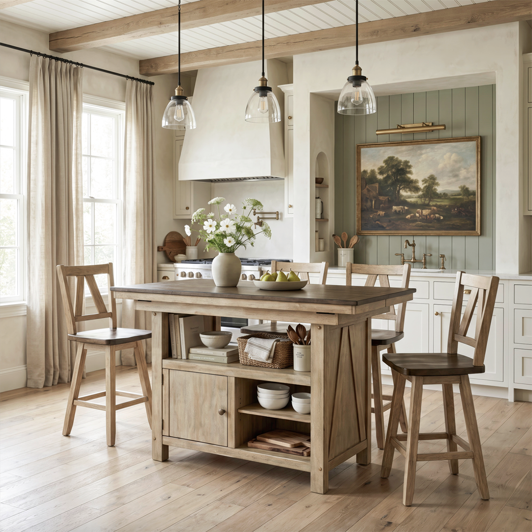 Lindsey Farm Counter Dining Set (5pc) (Seats 4-6) from Liberty Furniture in Veneer - Additional view 8