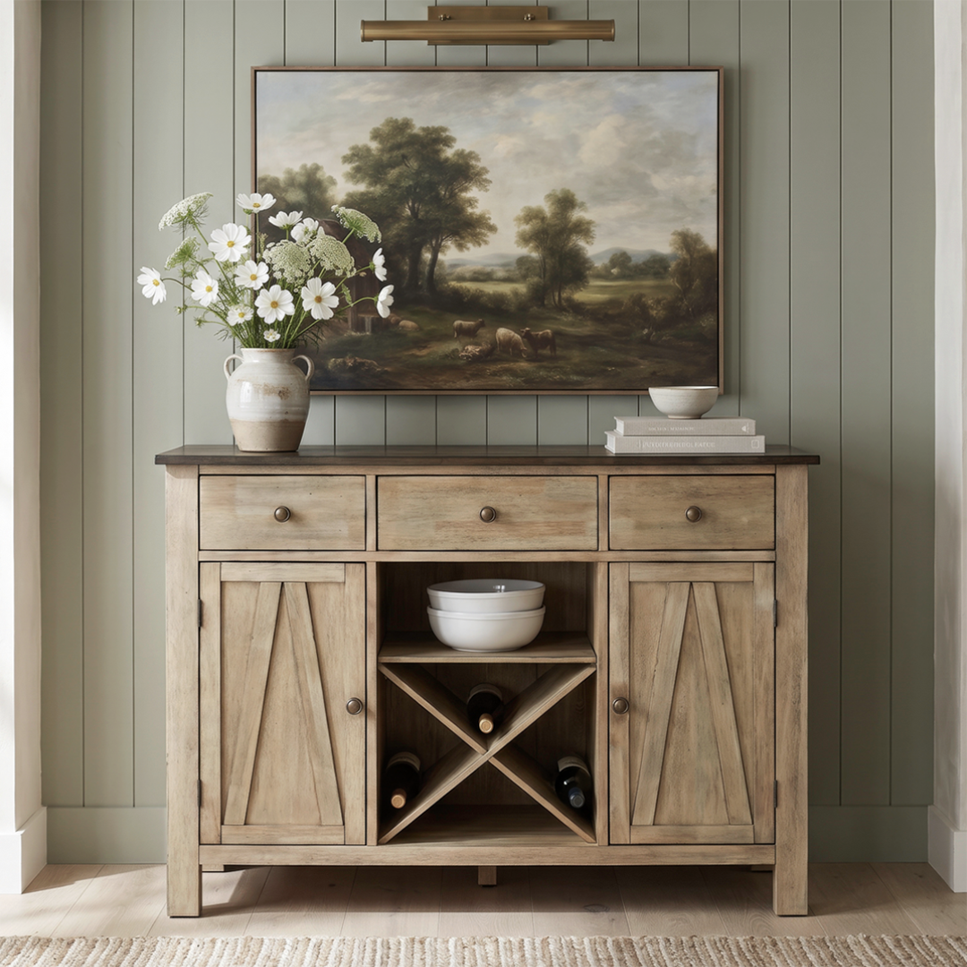 Lindsey Farm Server from Liberty Furniture in Veneer - Detail view