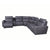 Tahoe Power Reclining Sectional with Chaise - Gray