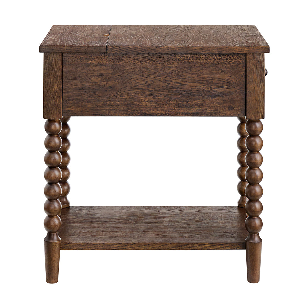 Mabel Chairside Table from Sandberg Furniture in Veneer - Side view