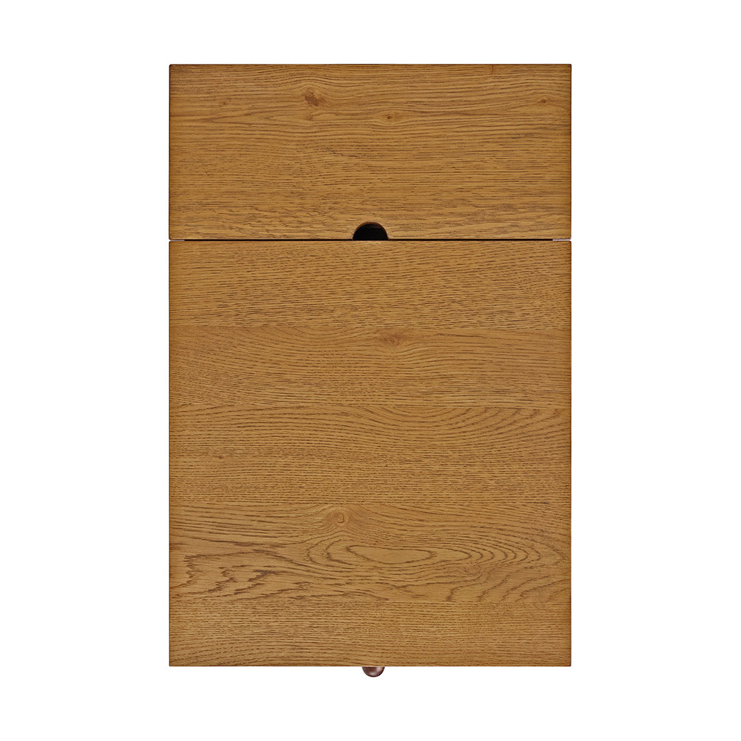 Mabel Chairside Table from Sandberg Furniture in Veneer with USB Port - Overhead view