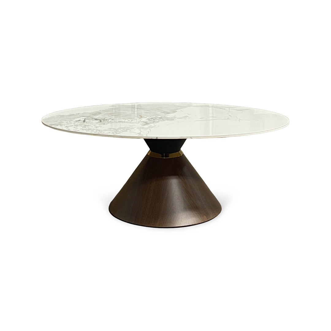 Sintered Stone Oval Cocktail Table