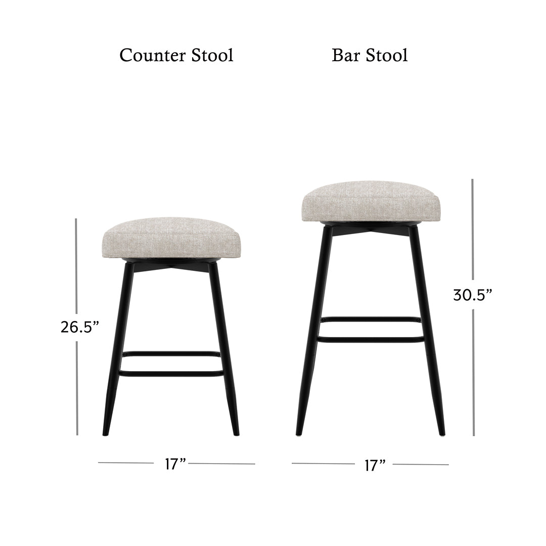 Square Bar Stool - Beige
