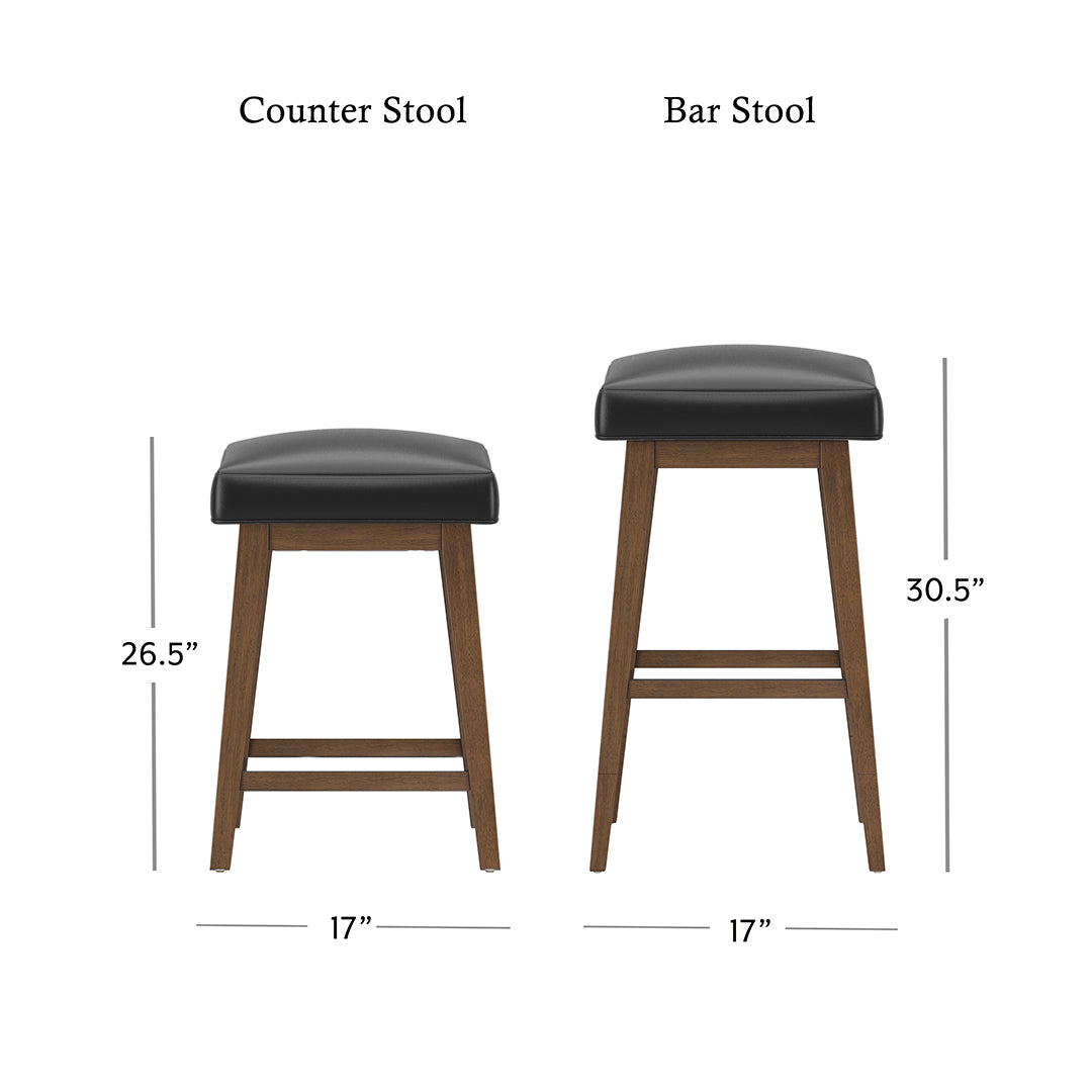 Square Bar Stool - Black