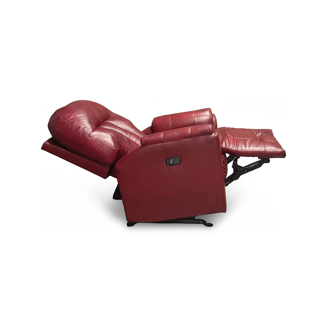 Suitably Leather Power Rocker Recliner