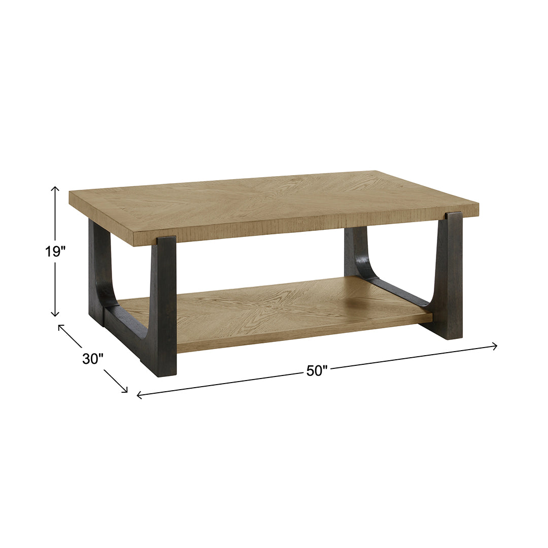 Beige Sutton Place Cocktail Table from Emerald Home Furnishing - Additional view 4