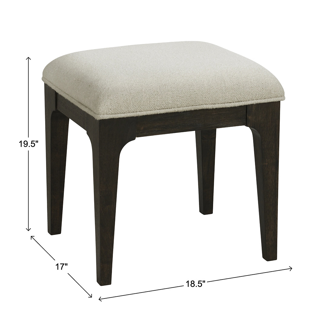 Beige Sutton Place Upholstered Stool from Emerald Home Furnishing - Additional view 4