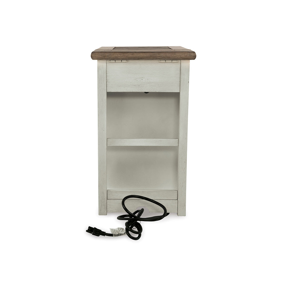 Bolanburg Chairside End Table with USB Ports and Outlets