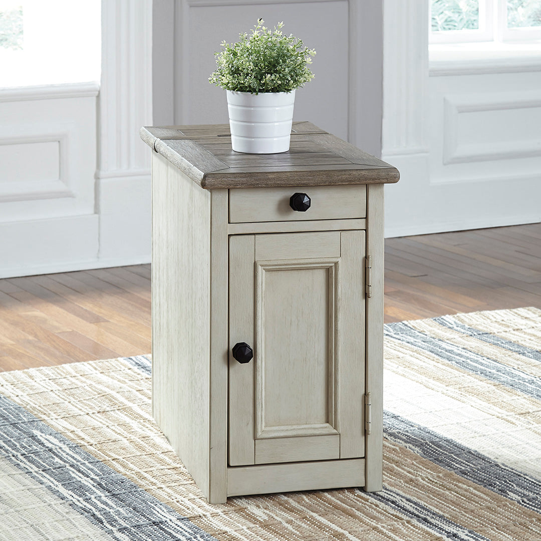 Bolanburg Chairside End Table with USB Ports and Outlets