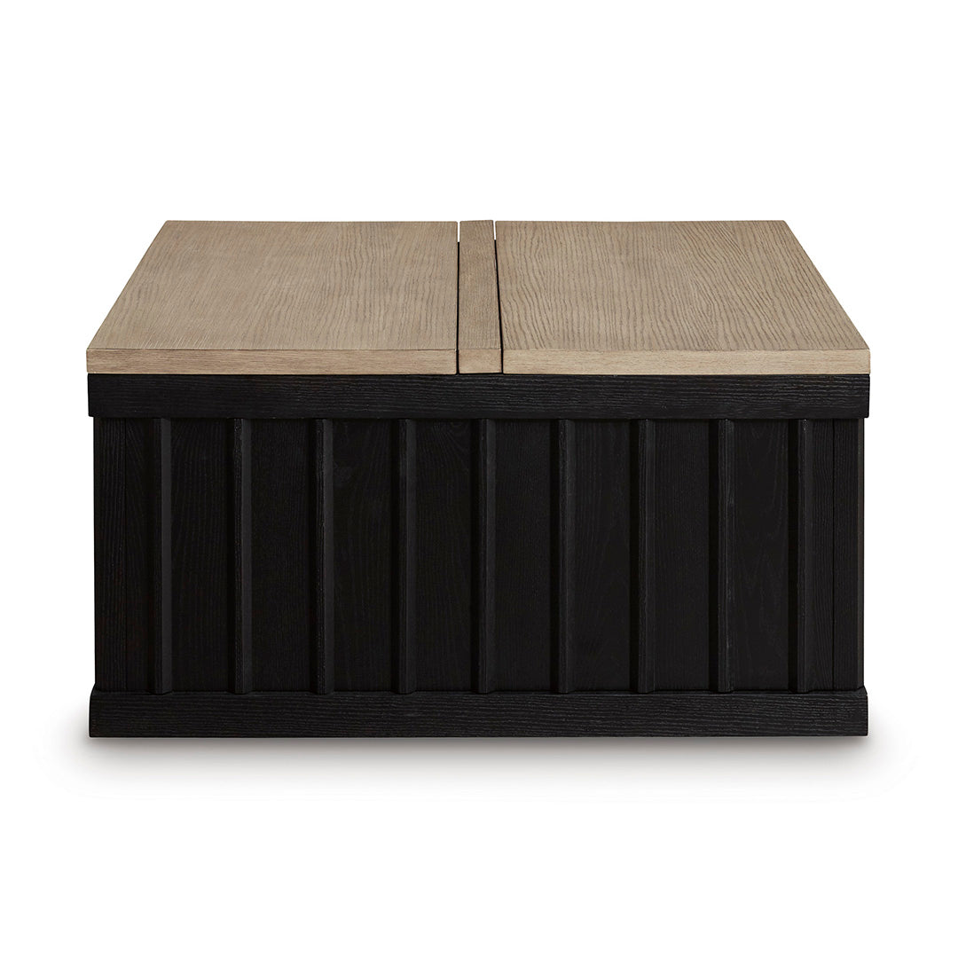 Black Rylandyn Cocktail Table from Signature Design by Ashley - Side view