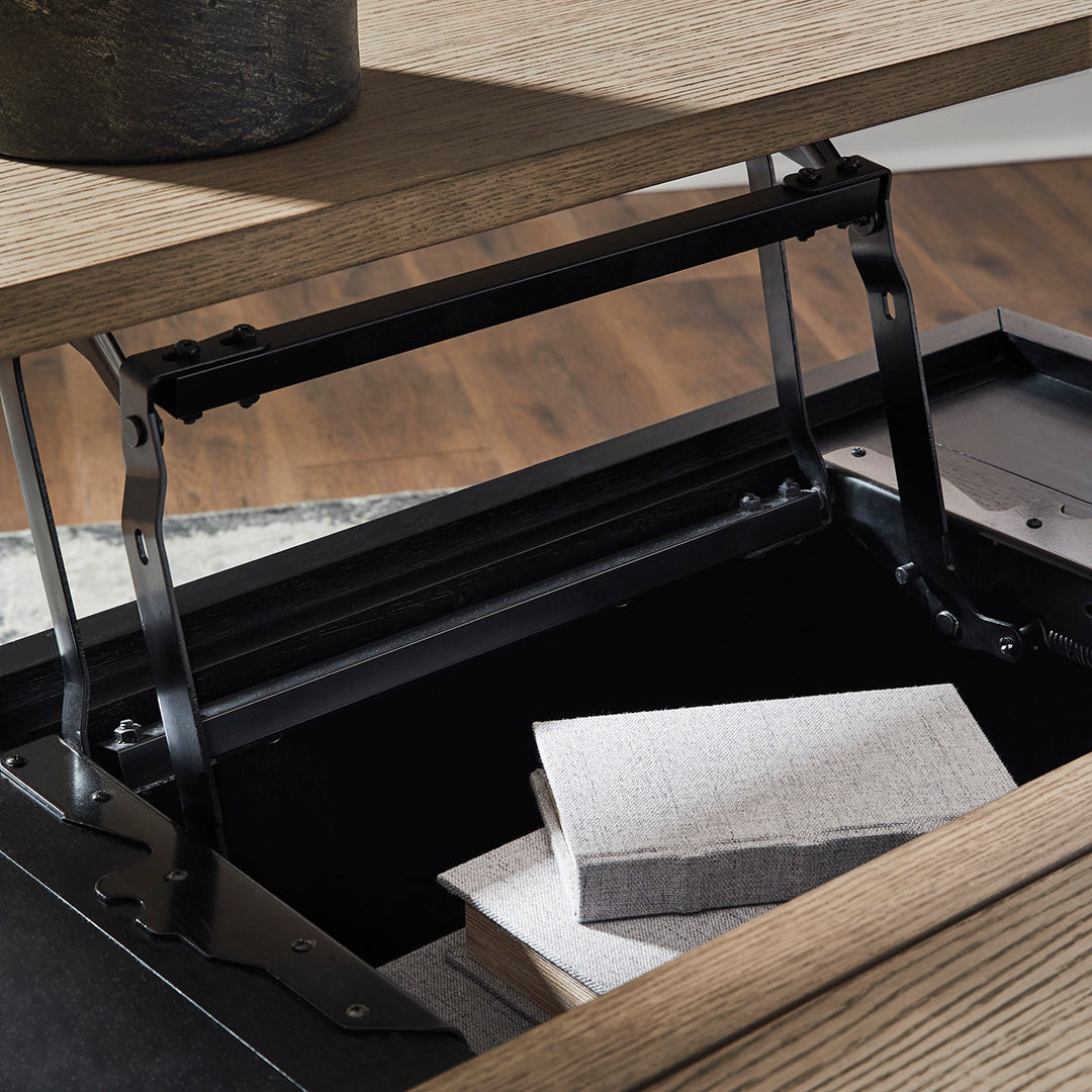 Black Rylandyn Cocktail Table from Signature Design by Ashley - Closeup detail