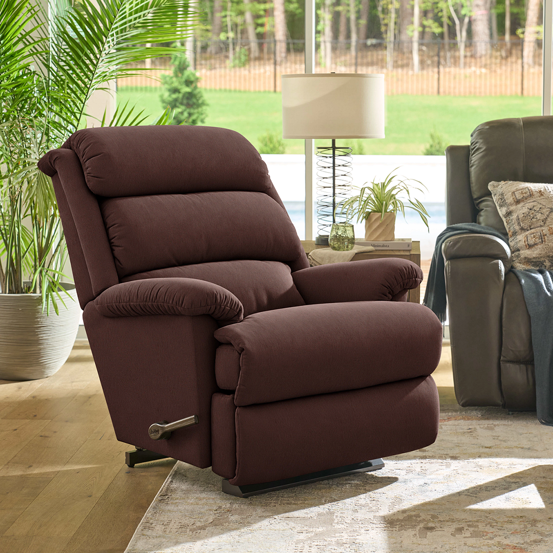 Astor Wall Recliner from La-Z-Boy Incorporated in Brown Performance Fabric, Made in USA - Alternate angle