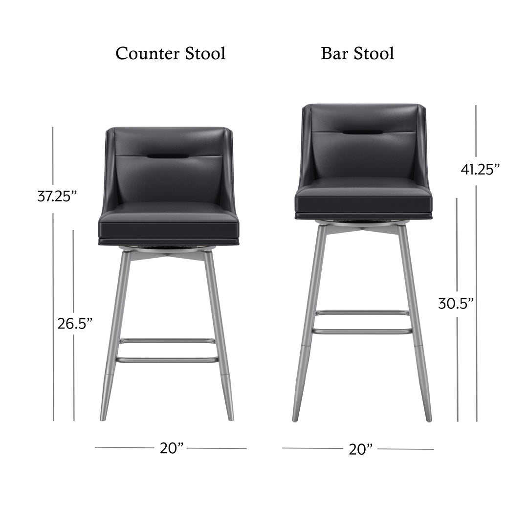 Tapered Bar Stool - Black