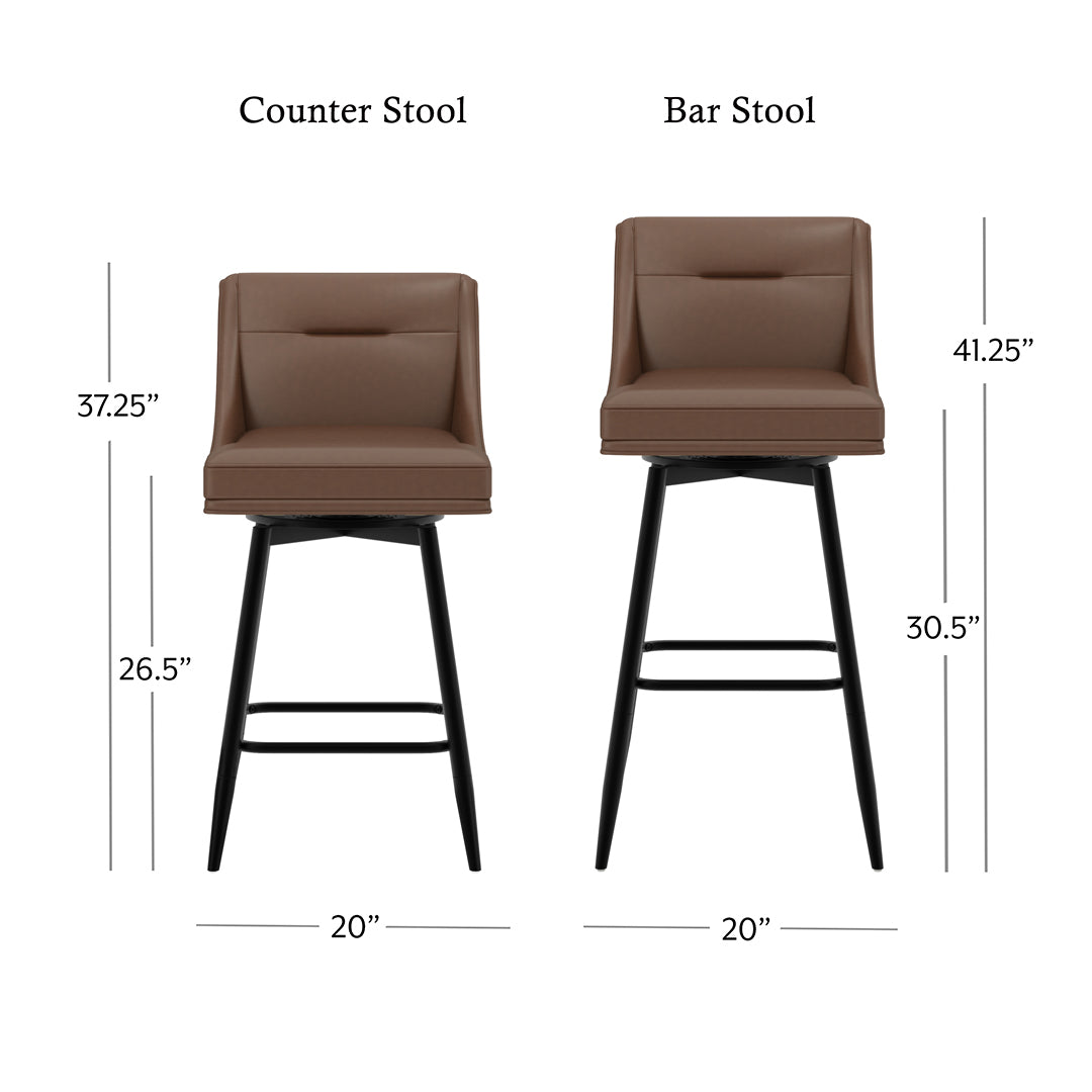 Tapered Bar Stool - Brown
