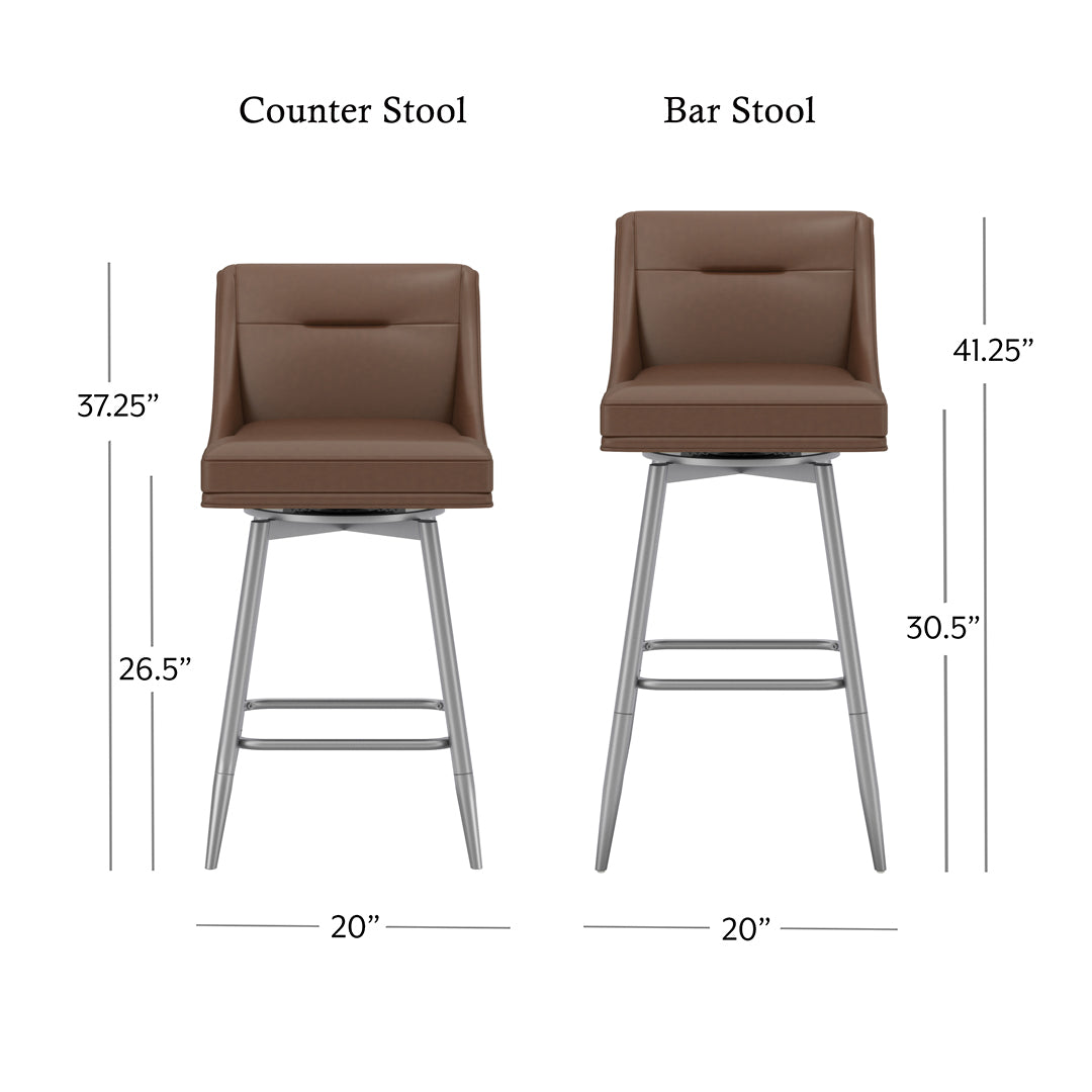 Tapered Bar Stool - Brown