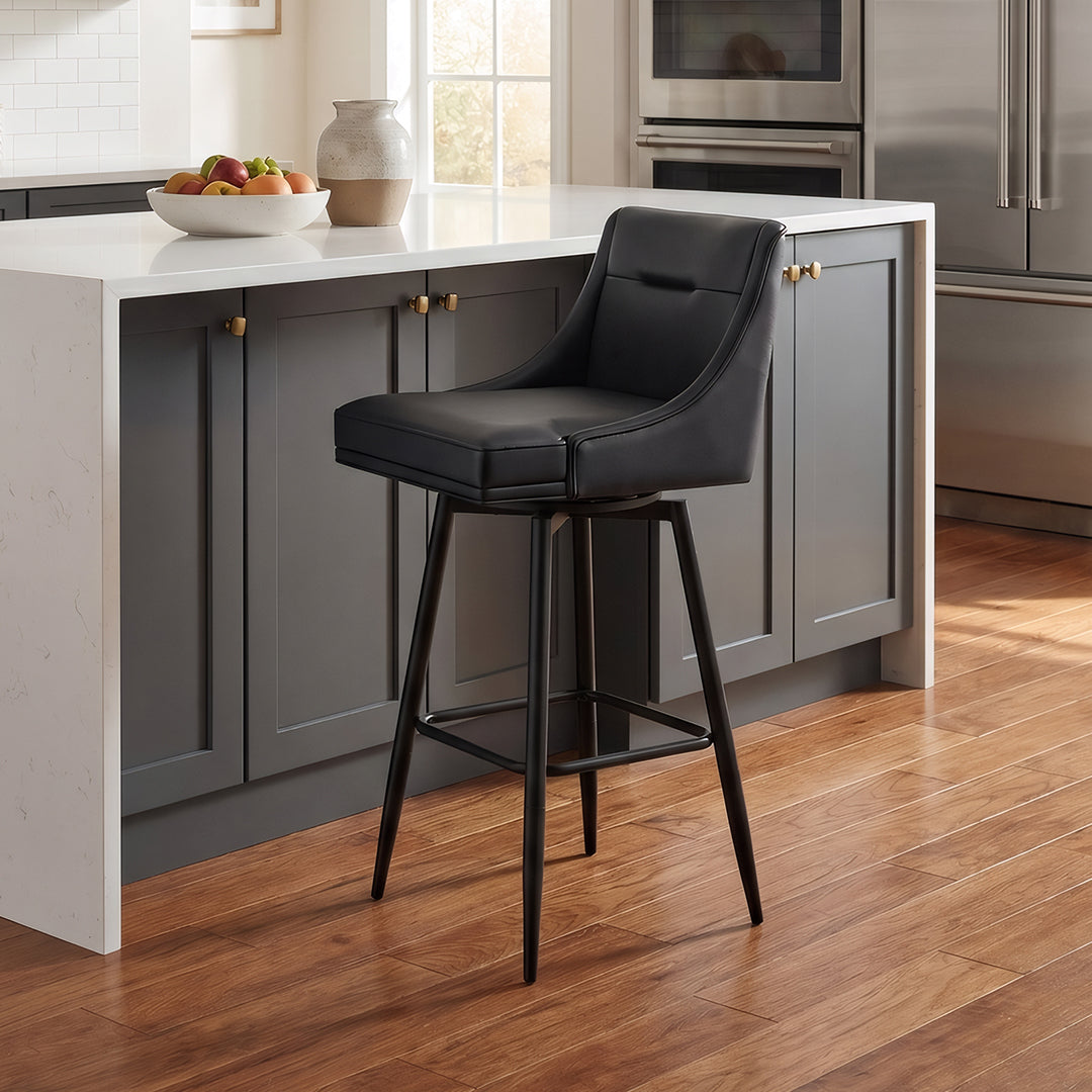 Tapered Bar Stool - Black