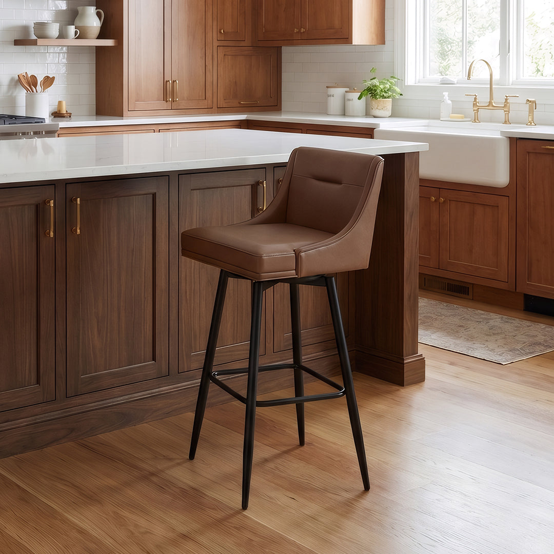 Tapered Bar Stool - Brown