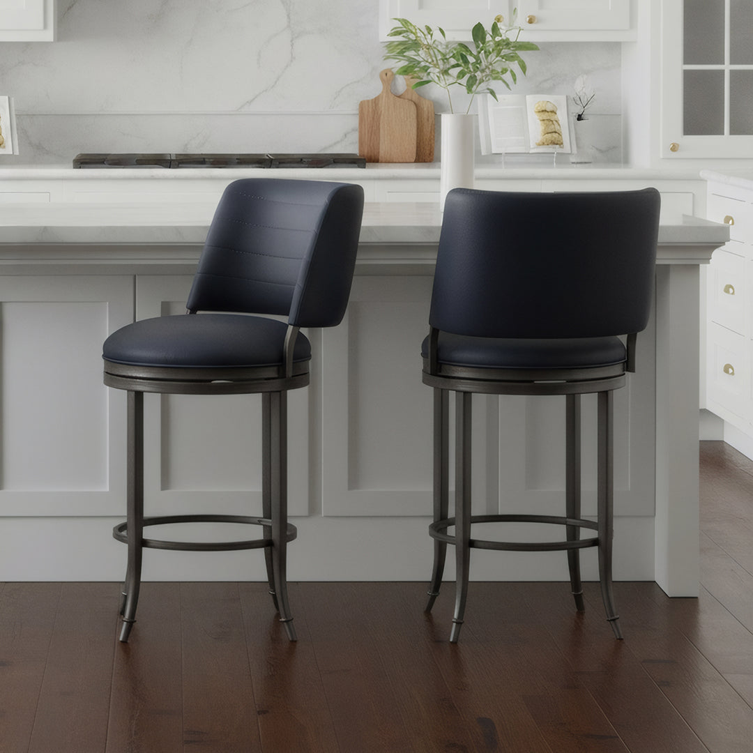 Torres Upholstered Swivel Counter Stool