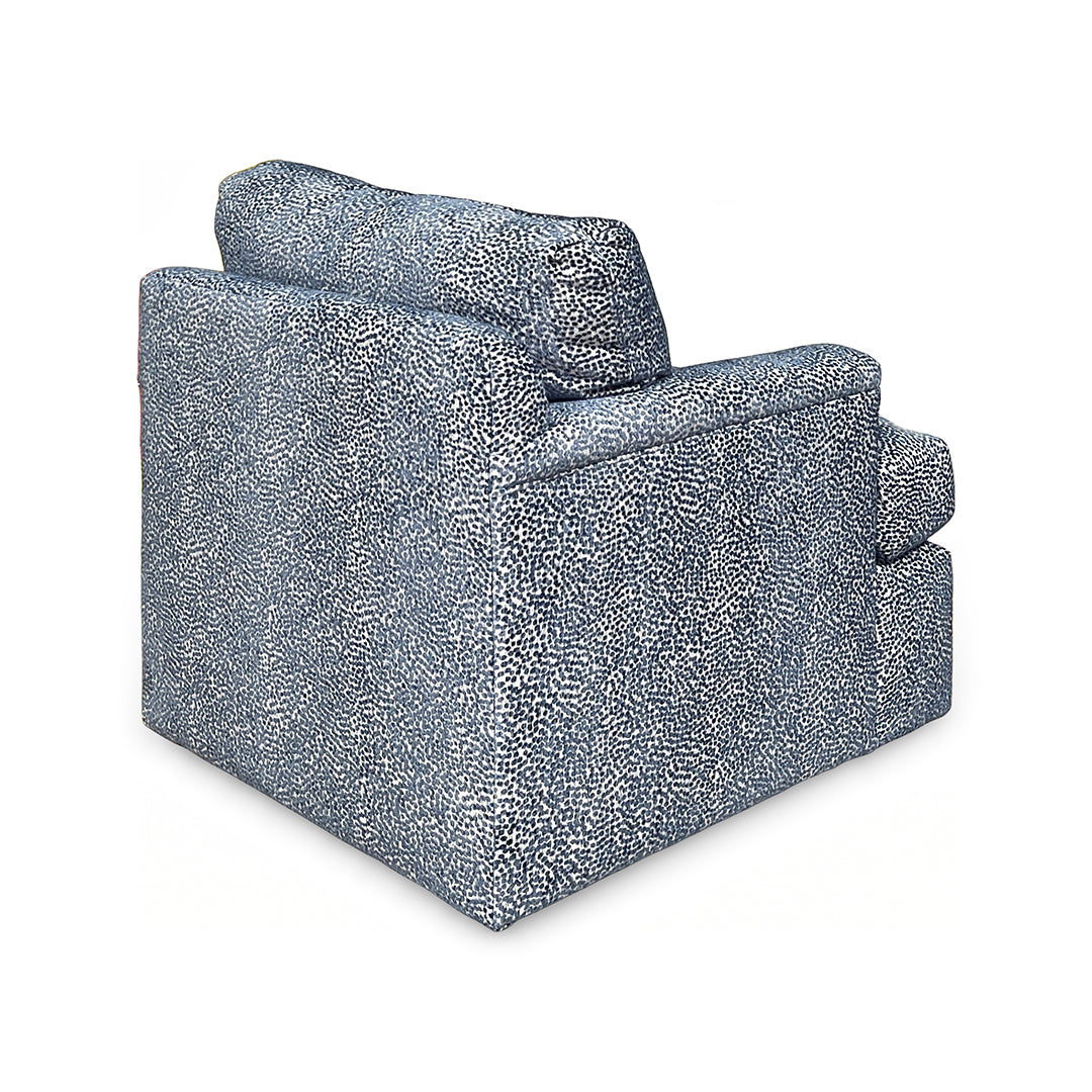 Tracy Swivel Chair from Hickorycraft (Craftmaster) in Blue Polyester, Made in USA - Additional view 5
