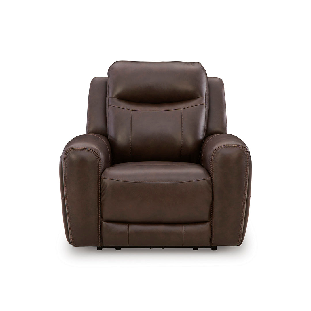 Gravier Leather Power Recliner from Signature Design by Ashley in Brown - Additional view 5