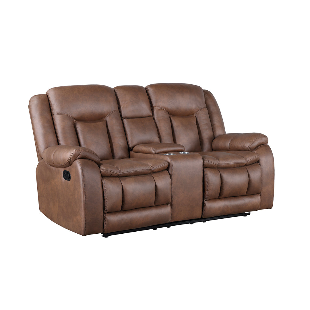 Morello Manual Reclining Loveseat with Console