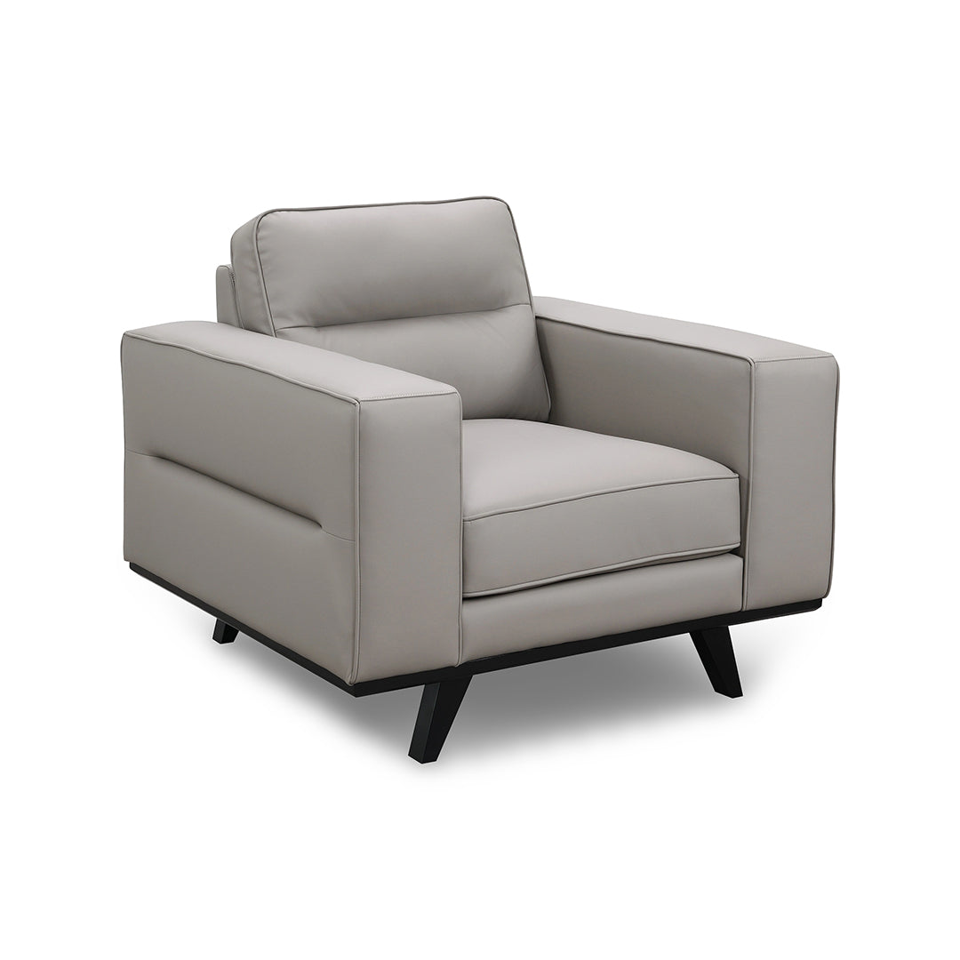 Dayton Sofa and Chair from Intercon in Gray Faux Leather / Leather-Look - Additional view 8