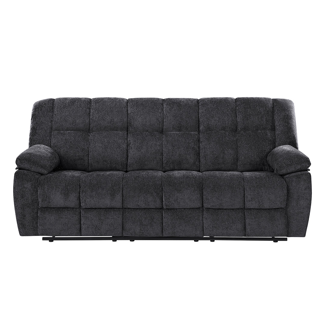 Gray Spellbinder Reclining Sofa from Global Furniture USA Inc. - Black finish