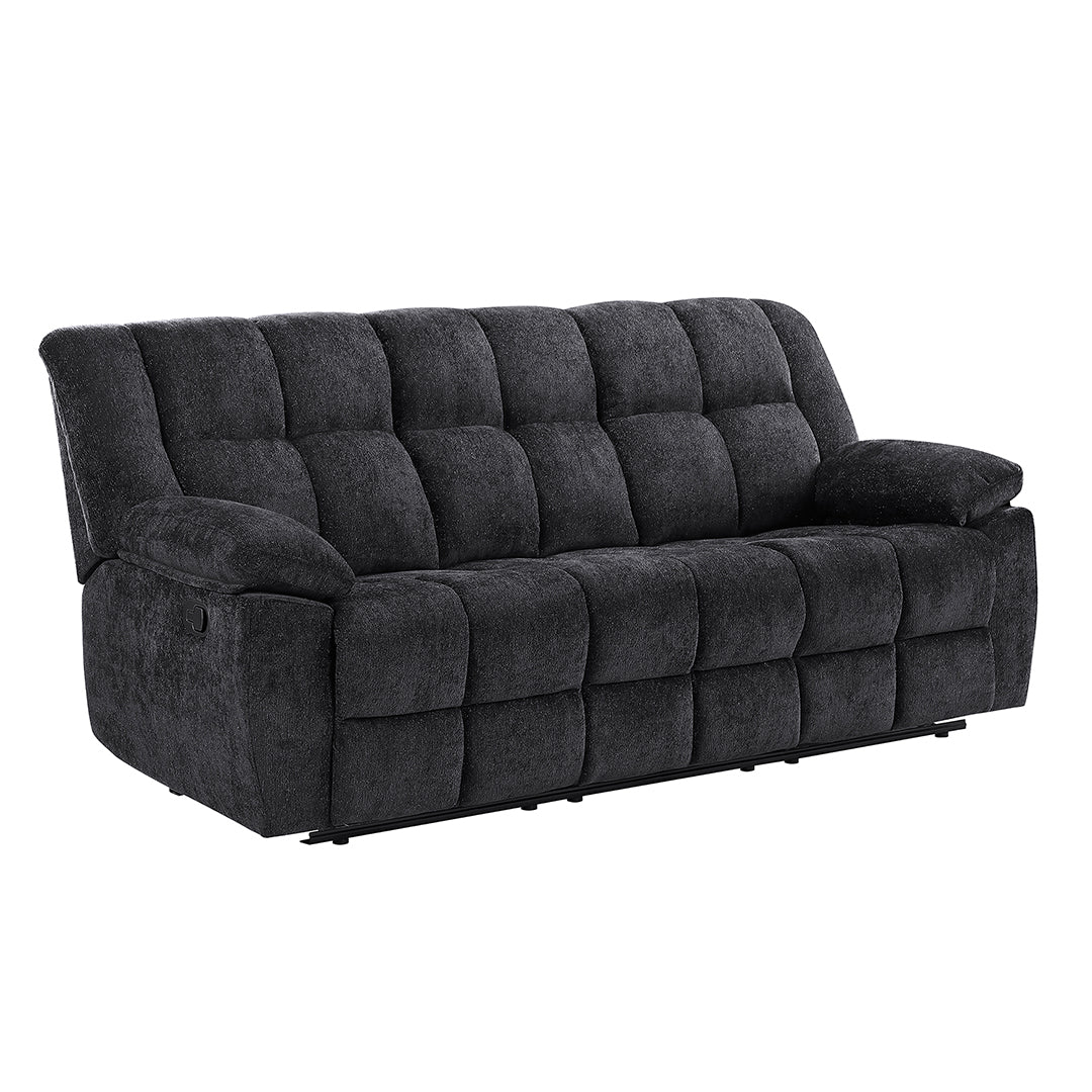 Gray Spellbinder Reclining Sofa from Global Furniture USA Inc. - Black finish