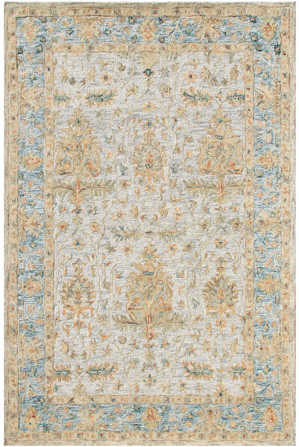 Vintage Ivory Blue Rug