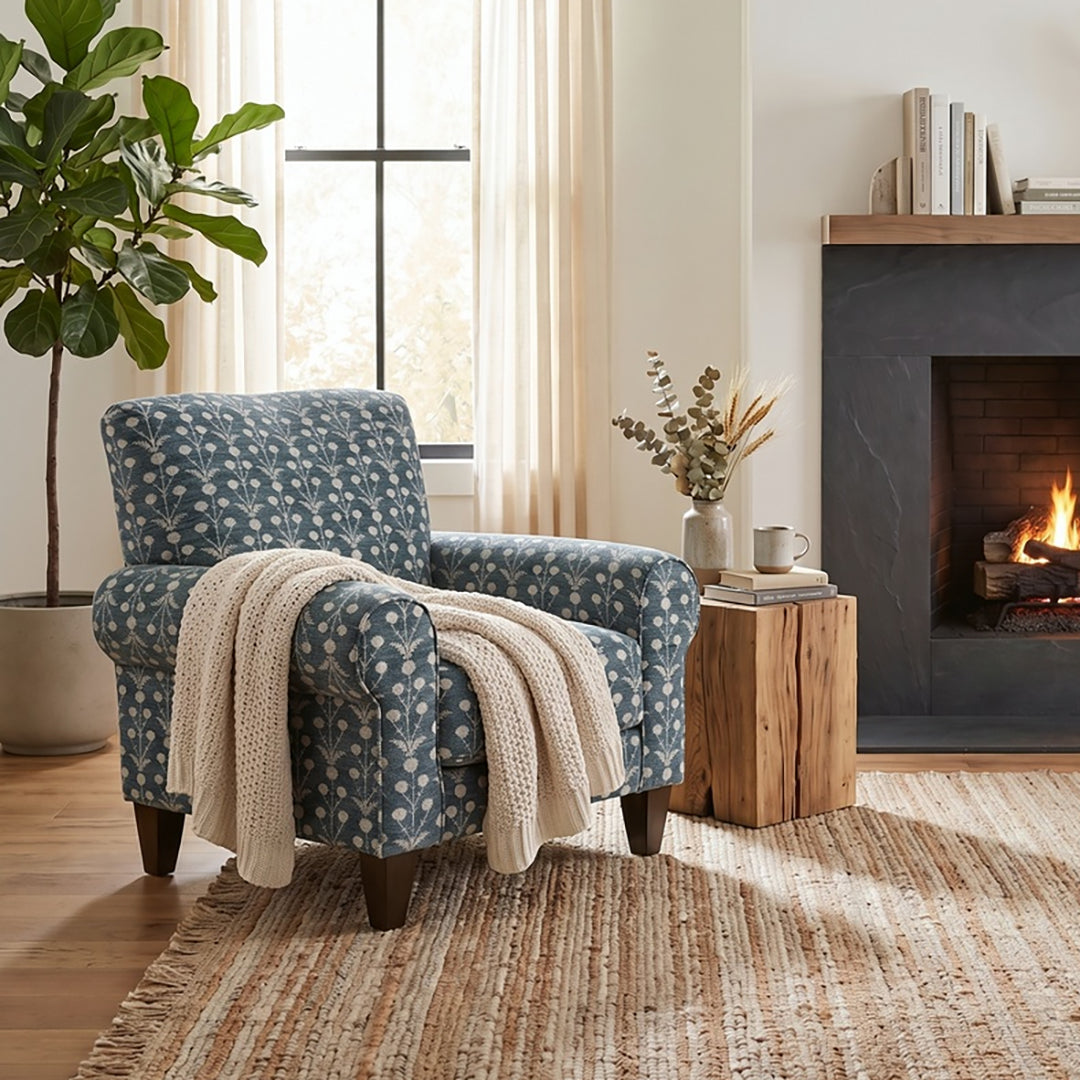 Valderrama Accent Chair from Michael Nicholas Designs in Green, Made in USA - Alternate angle
