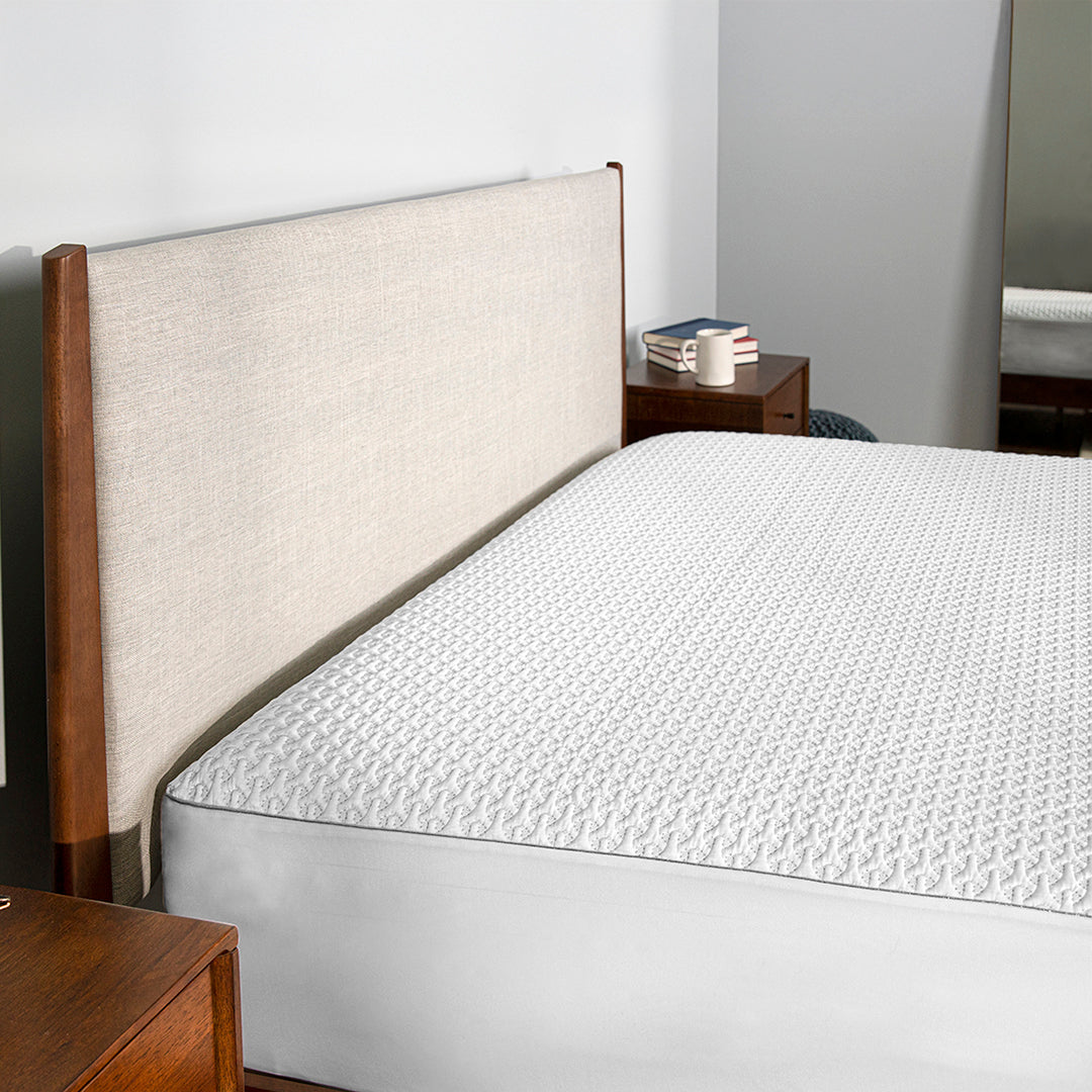 Bedgear Ver-Tex mattress protector on bed showing breathable waterproof protection
