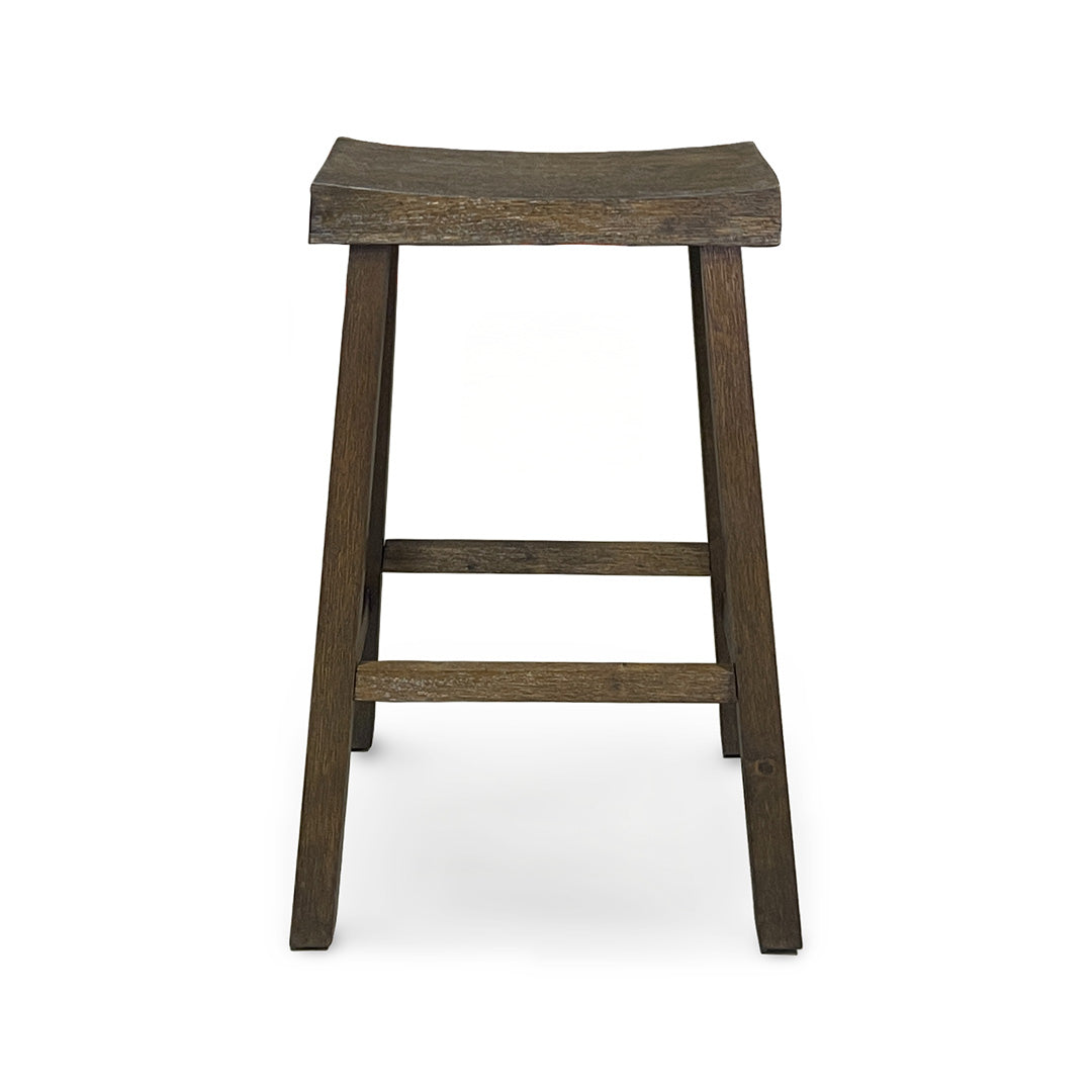 dark brown saddle counter stool