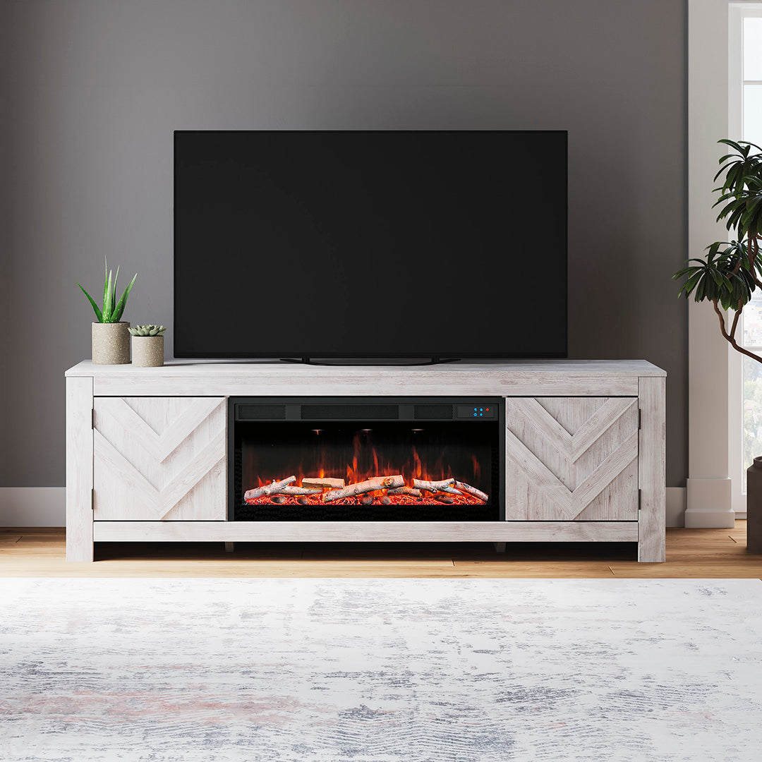 Cayboni White TV Stand - 71 Inches