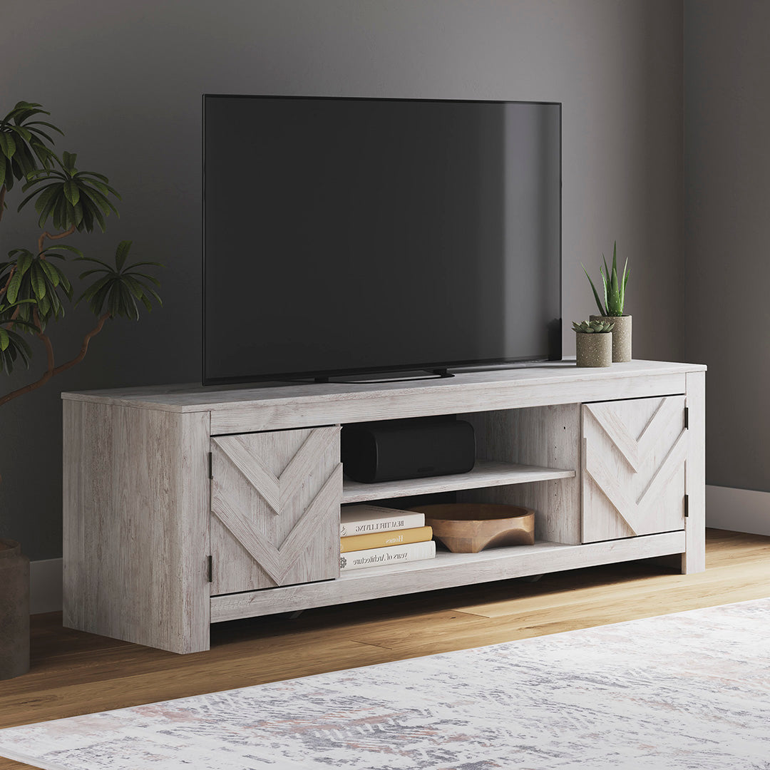 Cayboni White TV Stand - 71 Inches
