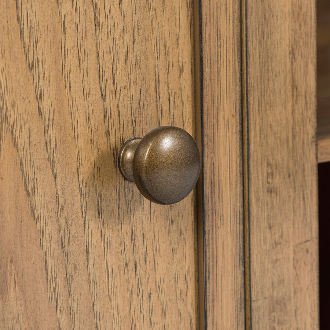 Sharlance TV Stand from Signature Design by Ashley in Brown Veneer with Bluetooth Speaker, LED Lighting - Closeup detail
