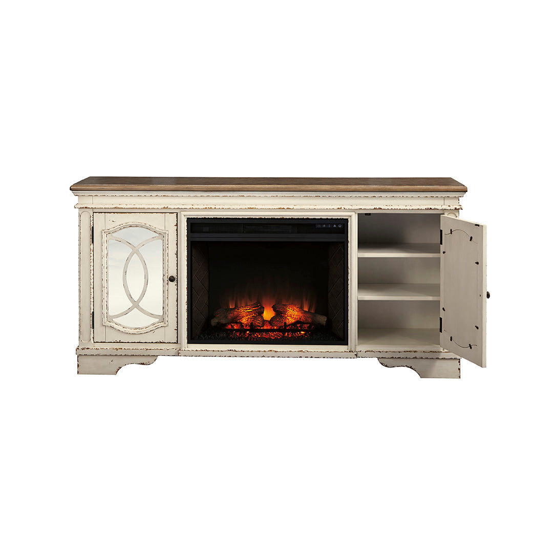 Mueble de TV con chimenea Realyn 