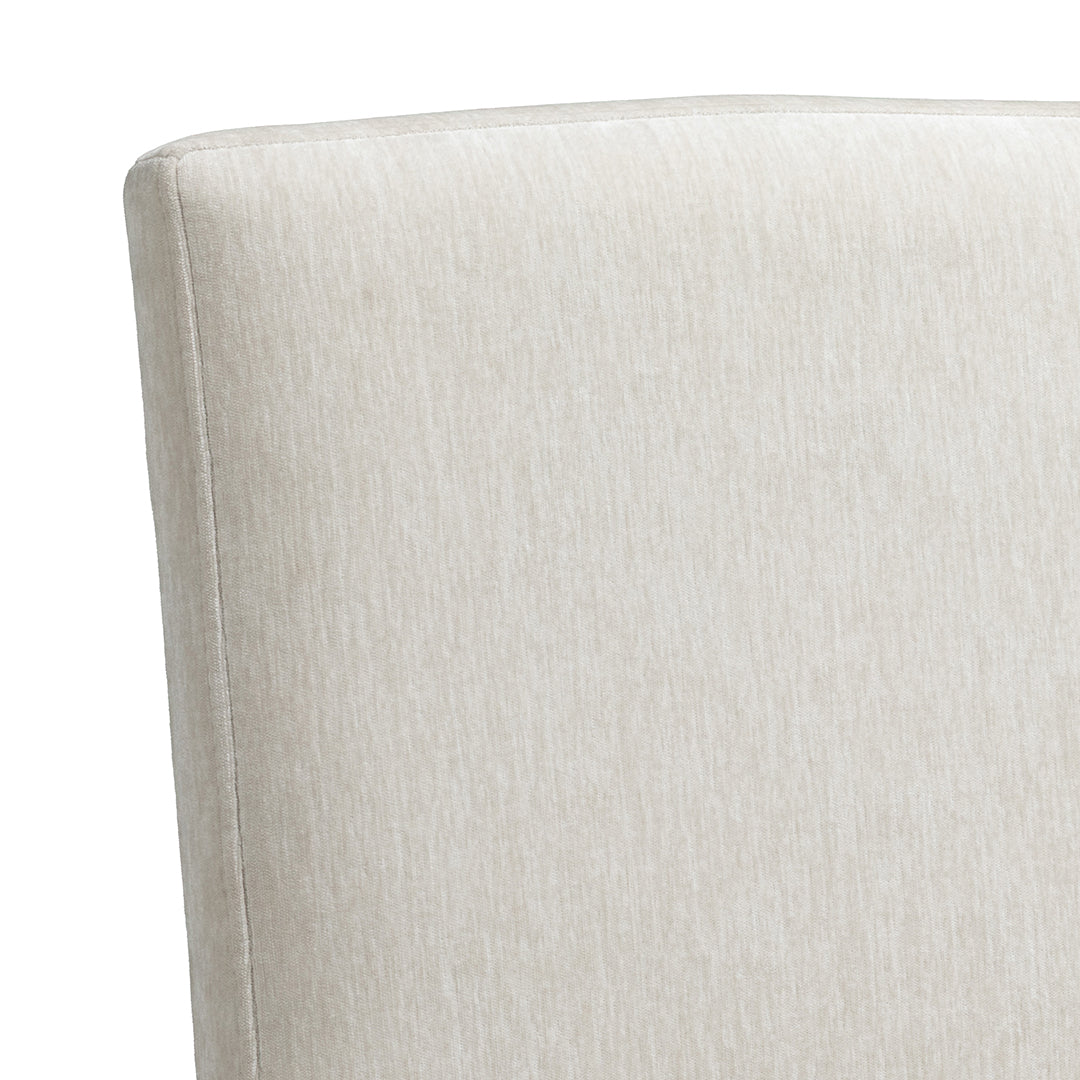 West End Natural Upholstered Side Chair - White