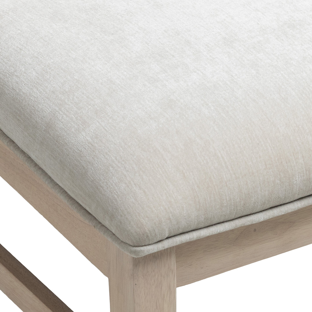 West End Natural Upholstered Side Chair - White