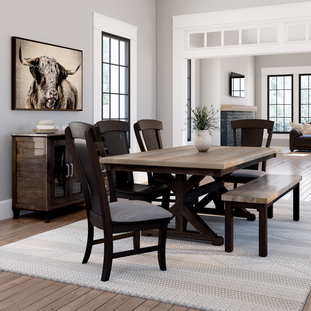 Mesa de comedor de cebada 